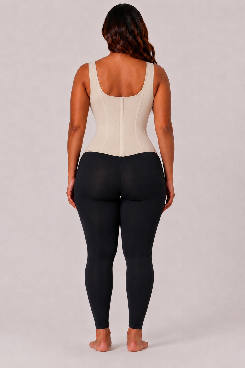 COLOMBIAN FIRM SCULPT DOUBLE COMPRESSION UNDERBUST VEST | BEIGE
