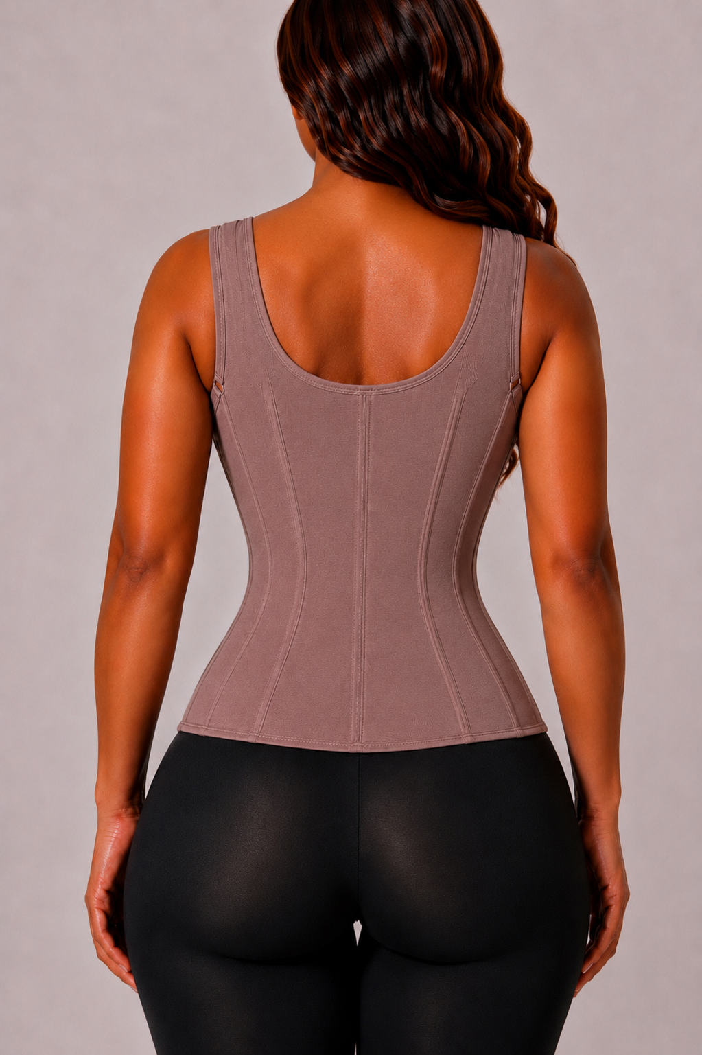 COLOMBIAN FIRM SCULPT DOUBLE COMPRESSION UNDERBUST VEST | MAUVE