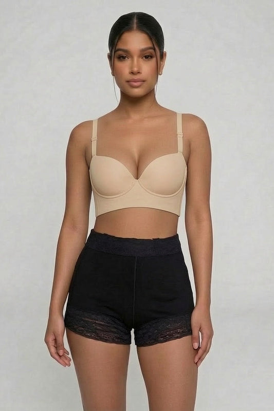 BACK FAT BRA (SHORT) | Beige