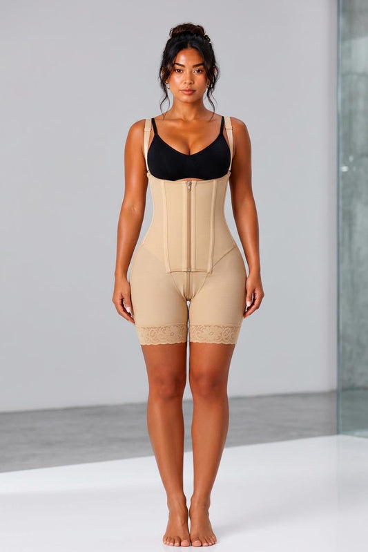 DETACHABLE STRAP DOUBLE COMPRESSION |BEIGE