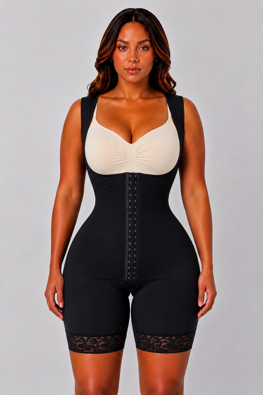 EXTREME SNATCHING FAJA THICK STRAPS | BLACK