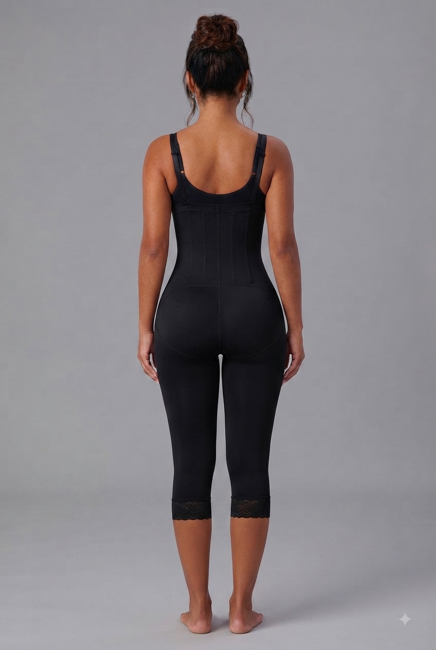 DETACHABLE STRAPS HOURGLASS FAJA||LONG LEGS|BLACK