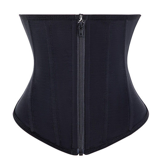 CLASSIC BLACK ZIP-UP WAIST TRAINER