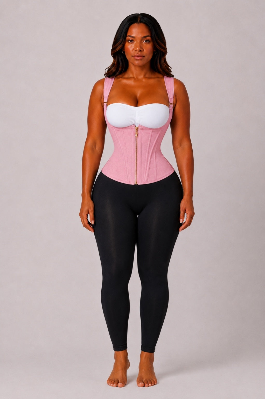 COLOMBIAN FIRM SCULPT DOUBLE COMPRESSION UNDERBUST VEST | PINK