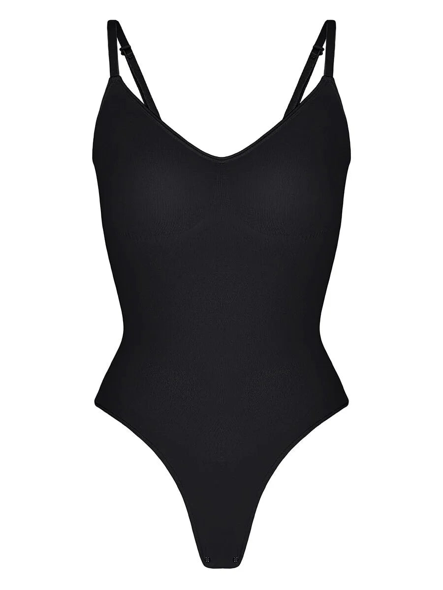BLACK SEAMLESS BODYSUIT