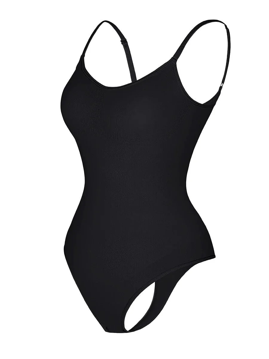 BLACK SEAMLESS BODYSUIT
