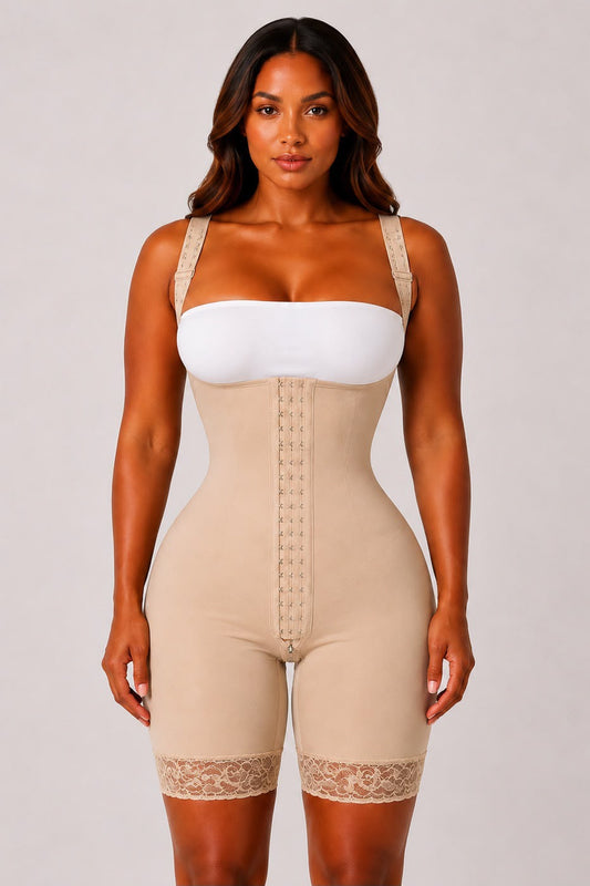 EXTREME SNATCHING FAJA THIN STRAPS | BEIGE