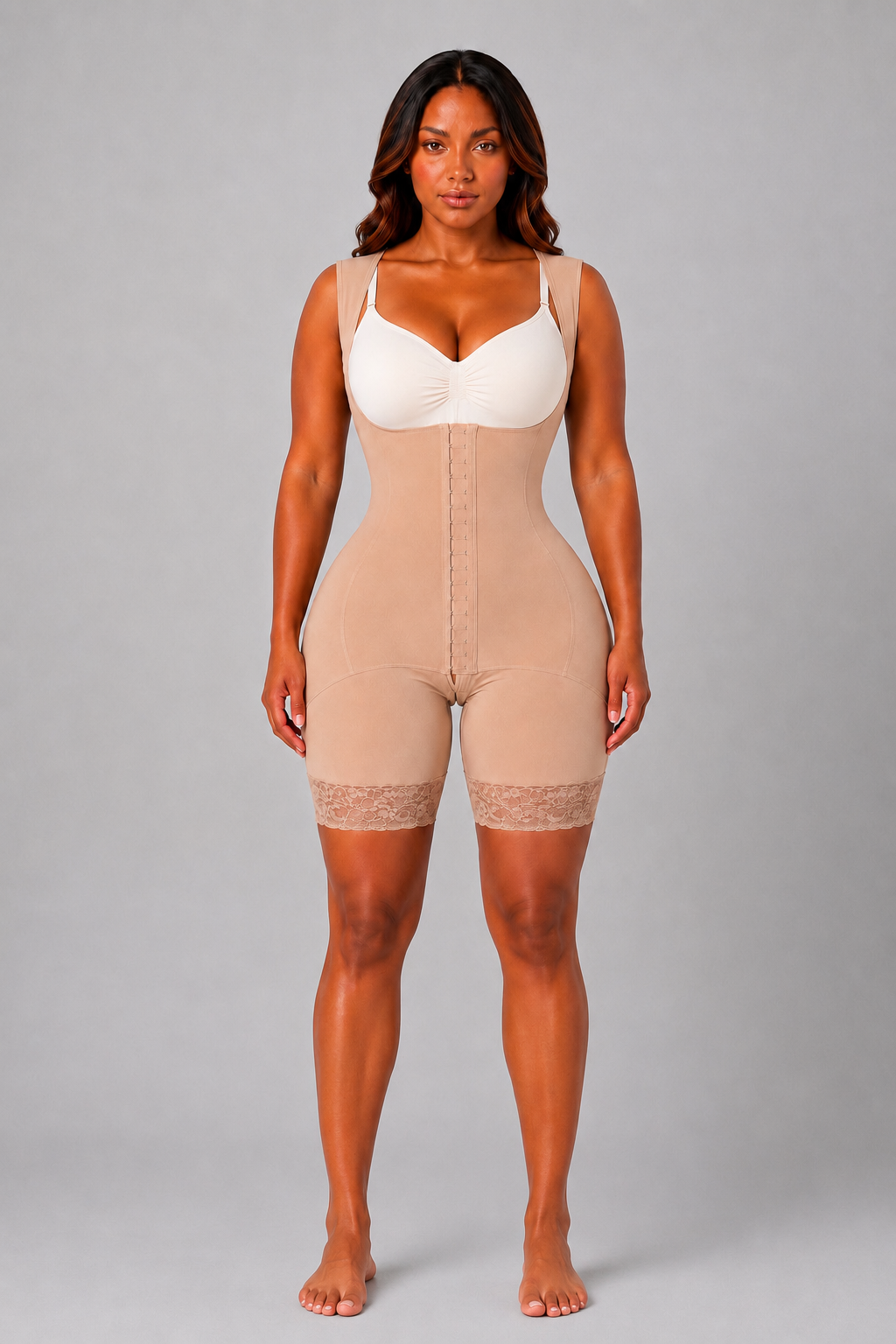 EXTREME SNATCHING FAJA THICK STRAPS | BEIGE