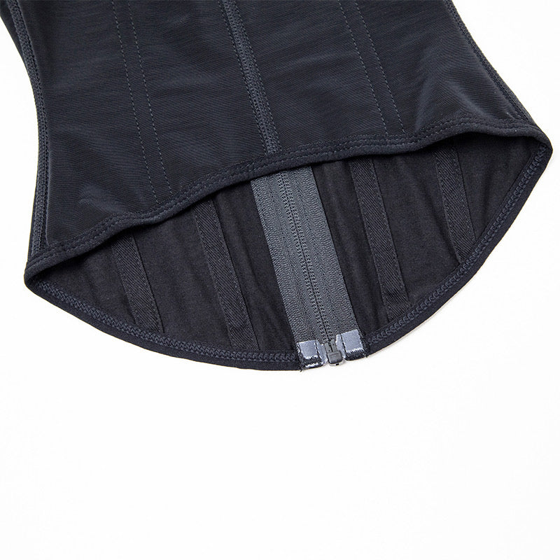 CLASSIC BLACK ZIP-UP WAIST TRAINER