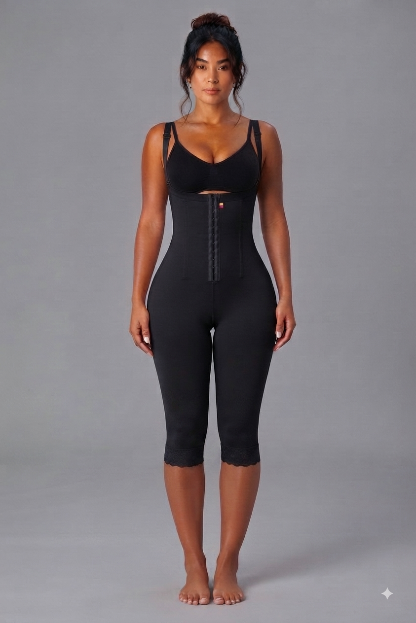 DETACHABLE STRAPS HOURGLASS FAJA||LONG LEGS|BLACK