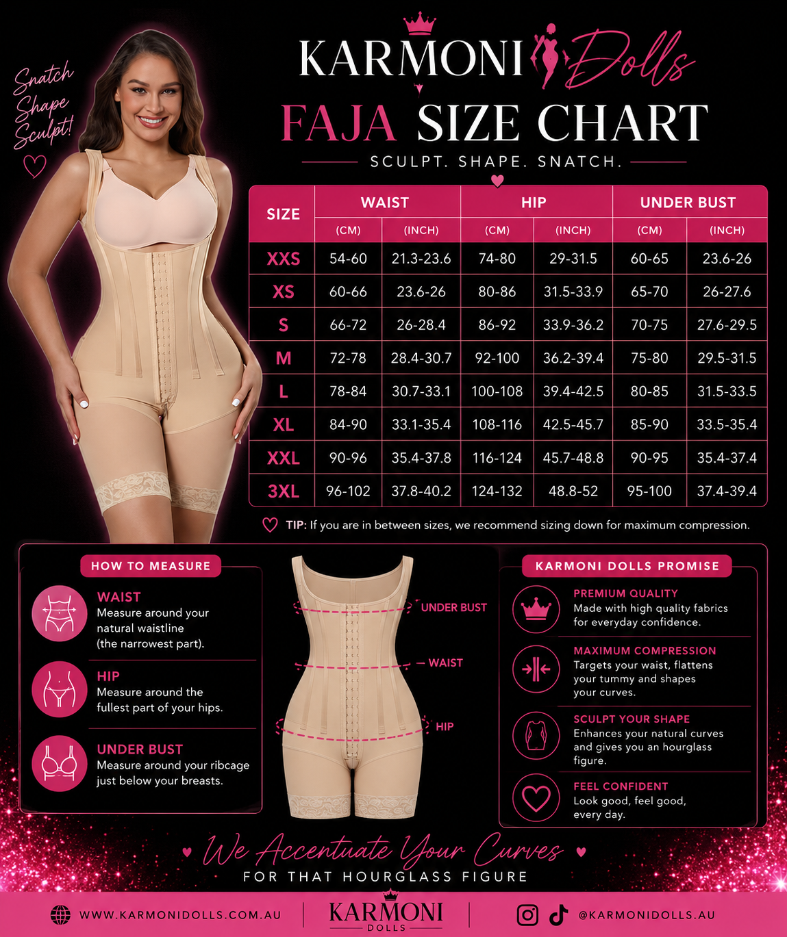 HOURGLASS STEEL BONE FAJA | BEIGE