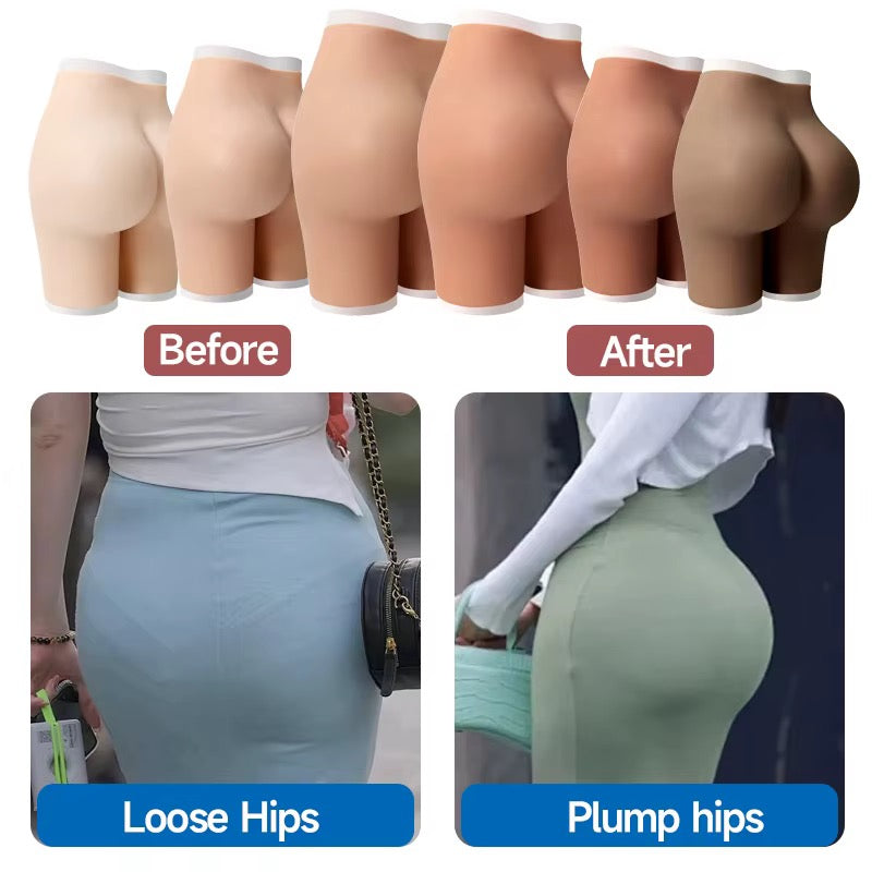 REALISTIC SILICONE BUTT AND HIP ENHANCEMENT HIGH WAISTED SHORTS