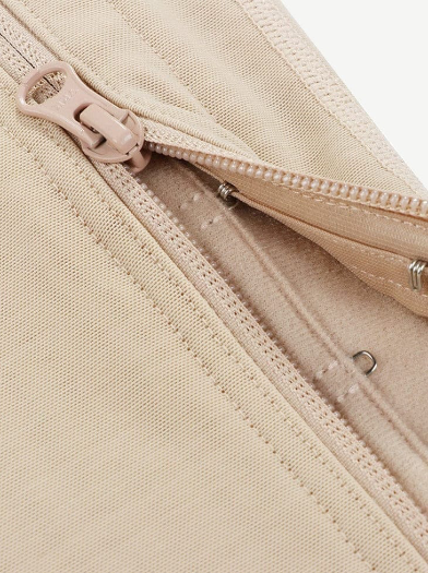 DETACHABLE STRAP|SIDE ZIPPER|BEIGE