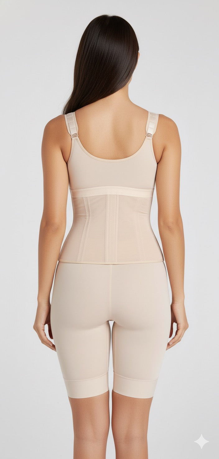 FULL BUST WAIST TRAINER VEST(12 STEEL BONES)