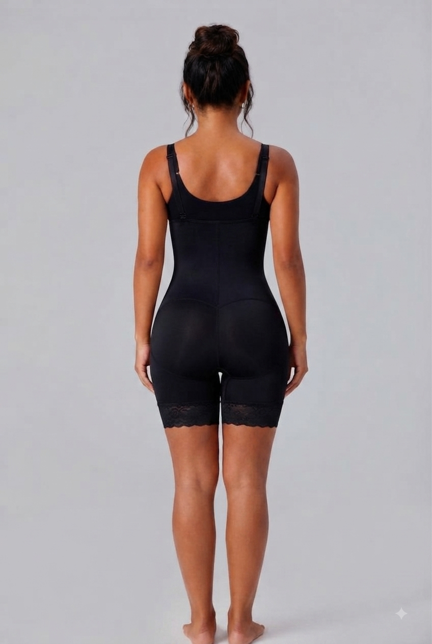 DETACHABLE STRAP DOUBLE COMPRESSION FAJA|BLACK