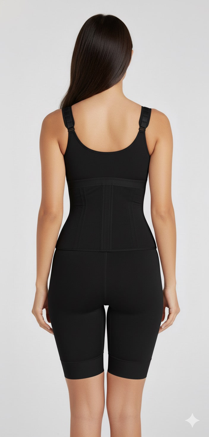 FULL BUST WAIST TRAINER VEST(12 STEEL BONES)