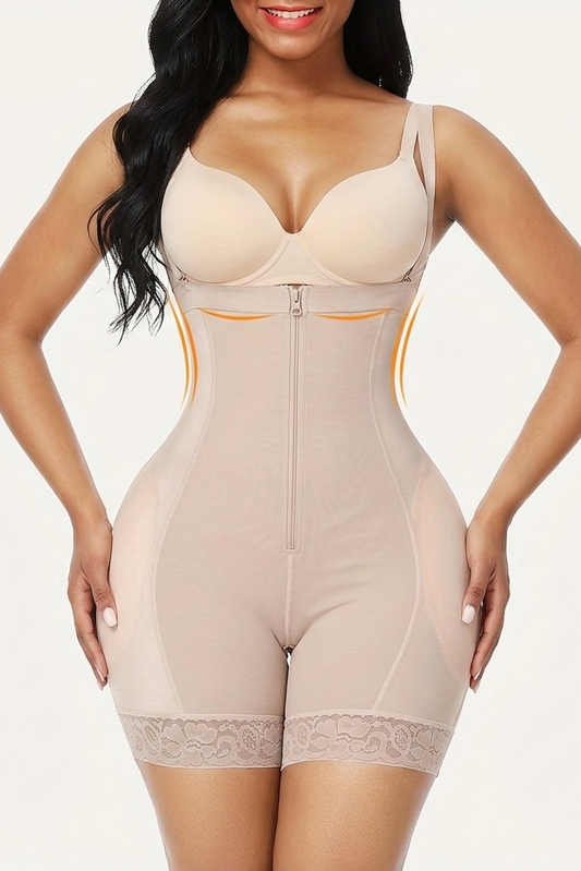 STRAPS PUDDED SHORTS|BEIGE