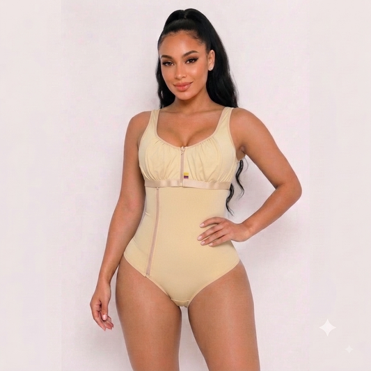 DOUBLE COMPRESSION BODYSUIT |THONG| BEIGE