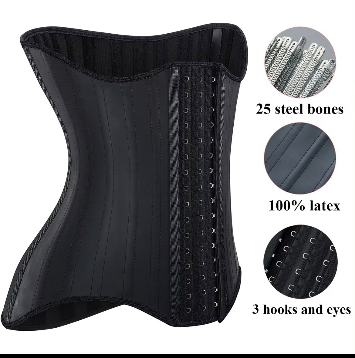 CURVY LATEX HOURGLASS WAIST TRAINER