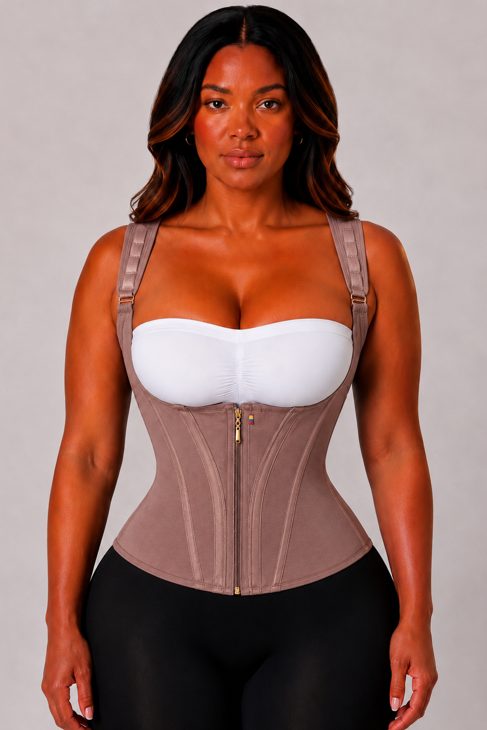 COLOMBIAN FIRM SCULPT DOUBLE COMPRESSION UNDERBUST VEST | MAUVE