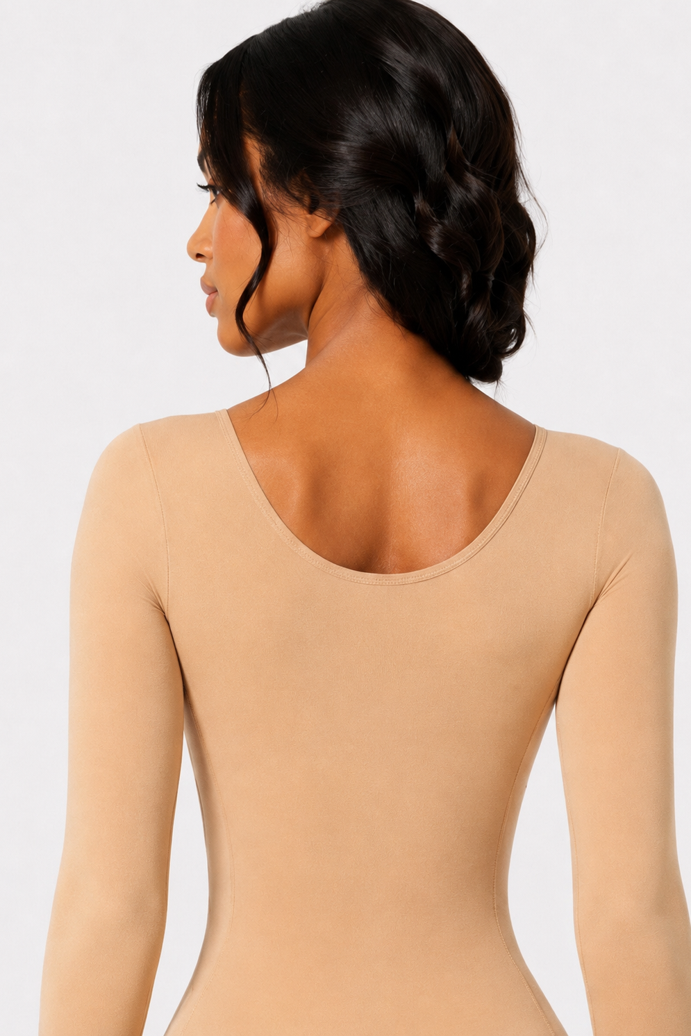 COLOMBIAN FULL COVERAGE FAJA-(MID LENGTH) BEIGE