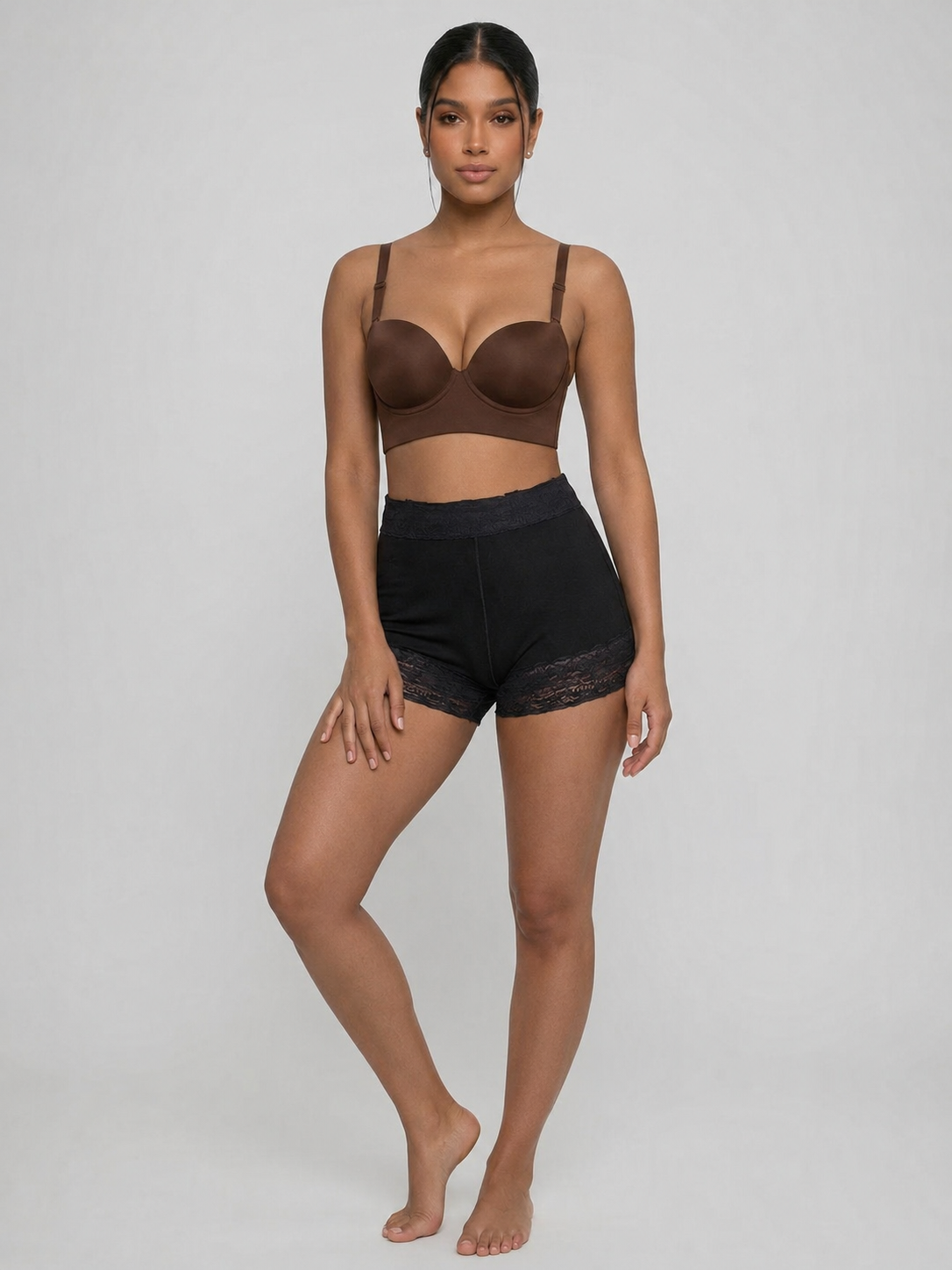 BACK FAT BRA (SHORT) | Brown