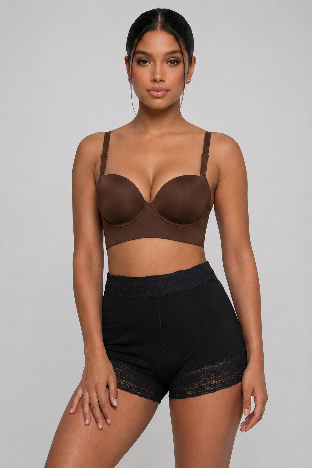 BACK FAT BRA (SHORT) | Brown