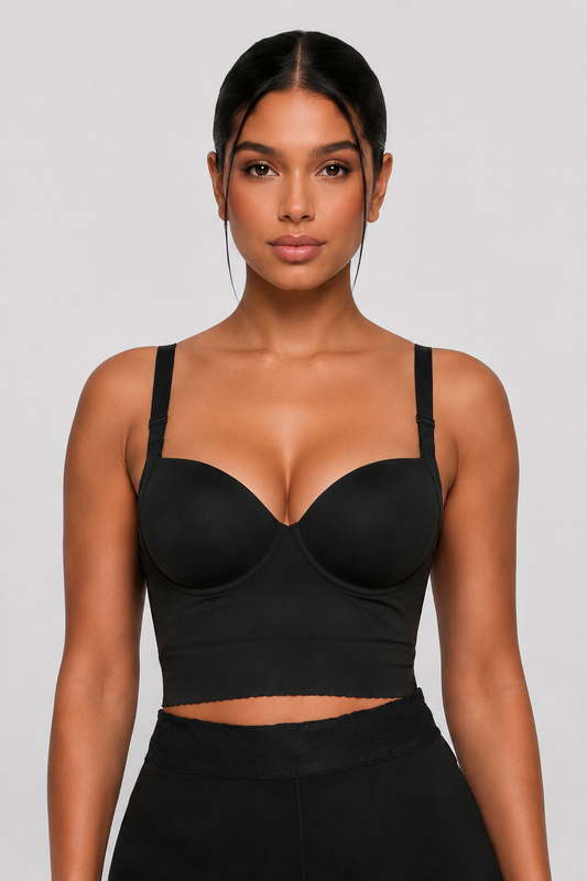 BACK FAT BRA (LONGER) | Black