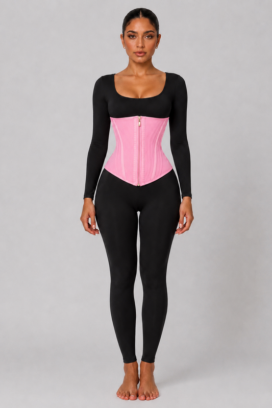 COLOMBIAN SOFT SCULPT WAIST-TRAINER (10’’) | PINK