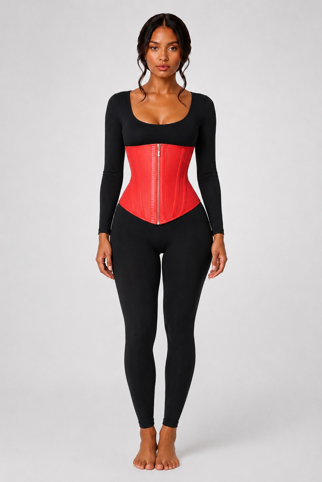 COLOMBIAN SOFT SCULPT WAIST-TRAINER (10’’) | RED