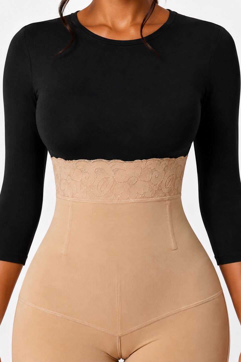 SEAMLESS BBL SHORTS | BEIGE