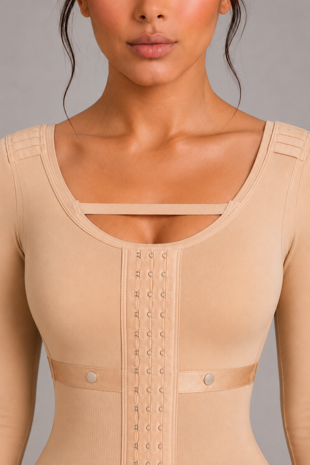 COLOMBIAN FULL FAJA -(MID LENGTH) | BEIGE