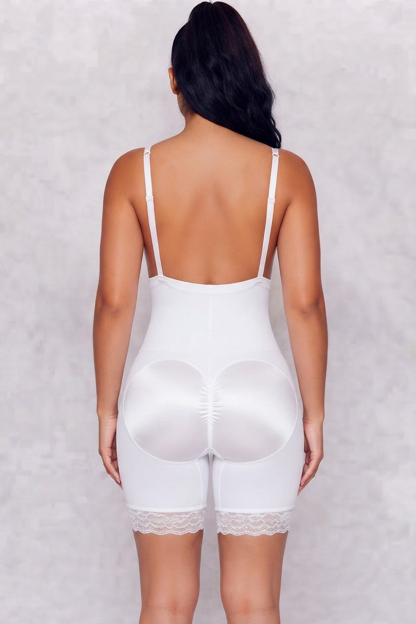 WHITE DETACHABLE STRAPS FAJA