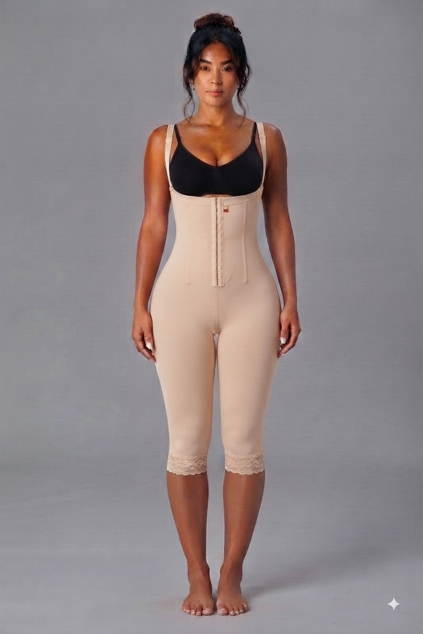 DETACHABLE STRAPS HOURGLASS FAJA|LONG LEGS|BEIGE