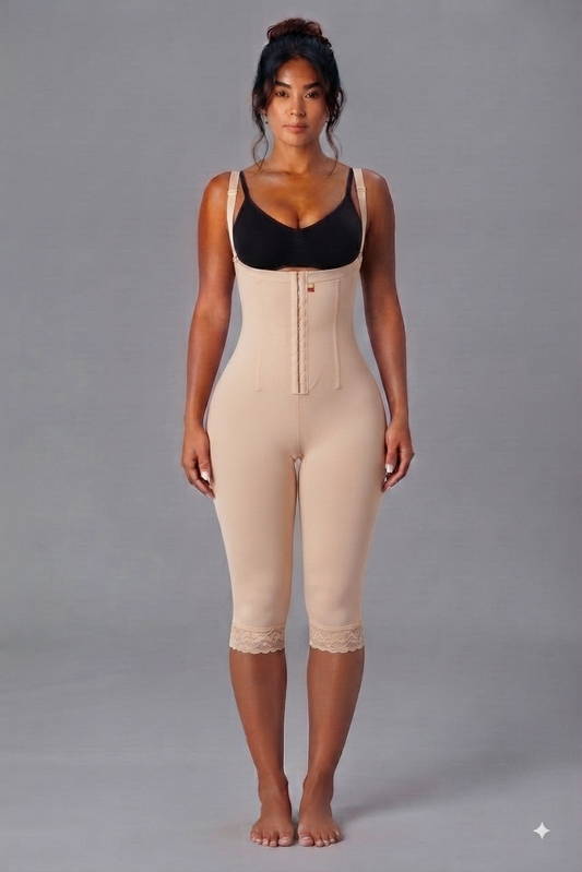 DETACHABLE STRAPS HOURGLASS FAJA|LONG LEGS|BEIGE