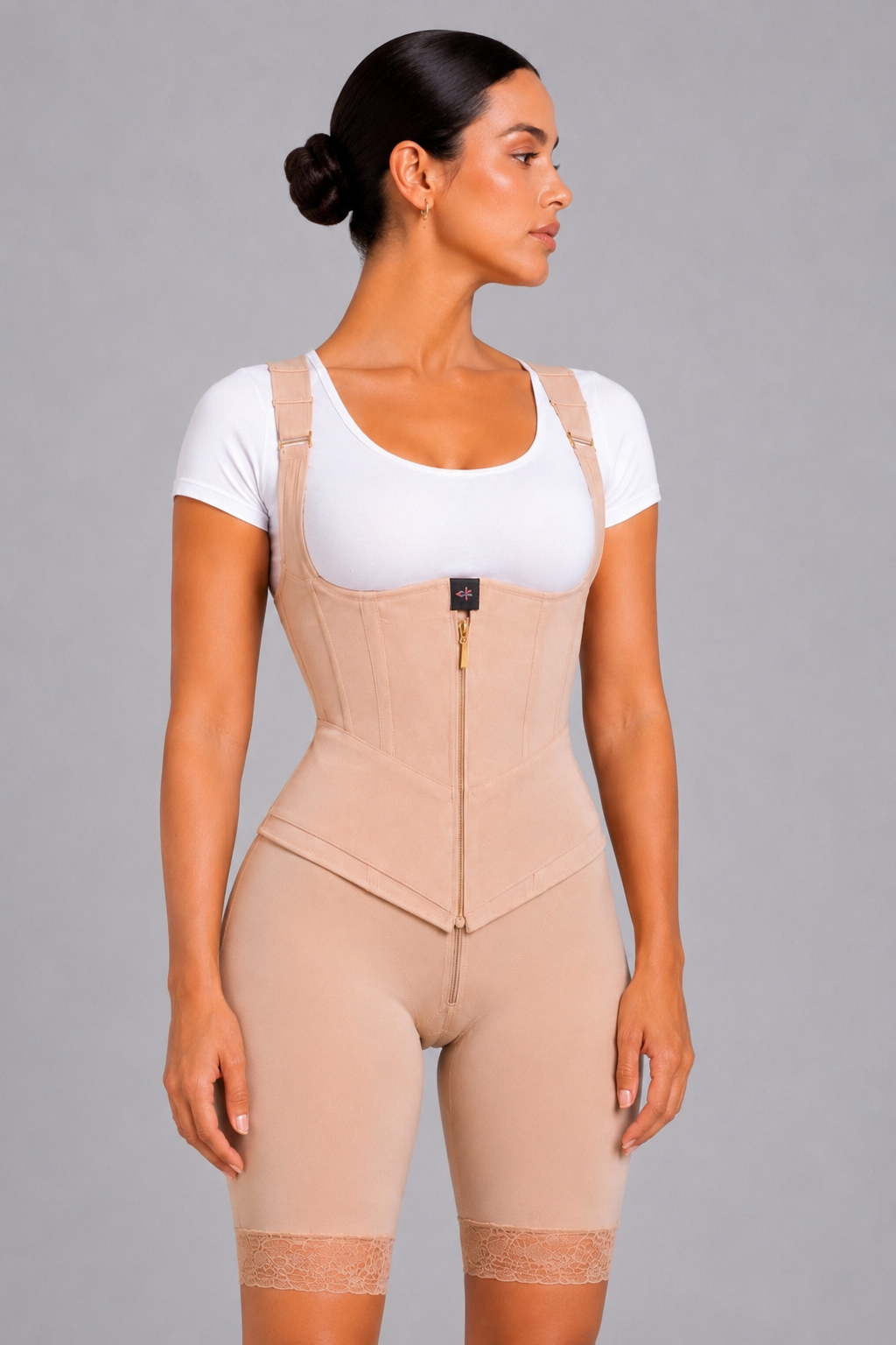 Colombian Waist Trainer Vest | Slimming & Sculpting Body Shaper | Beige