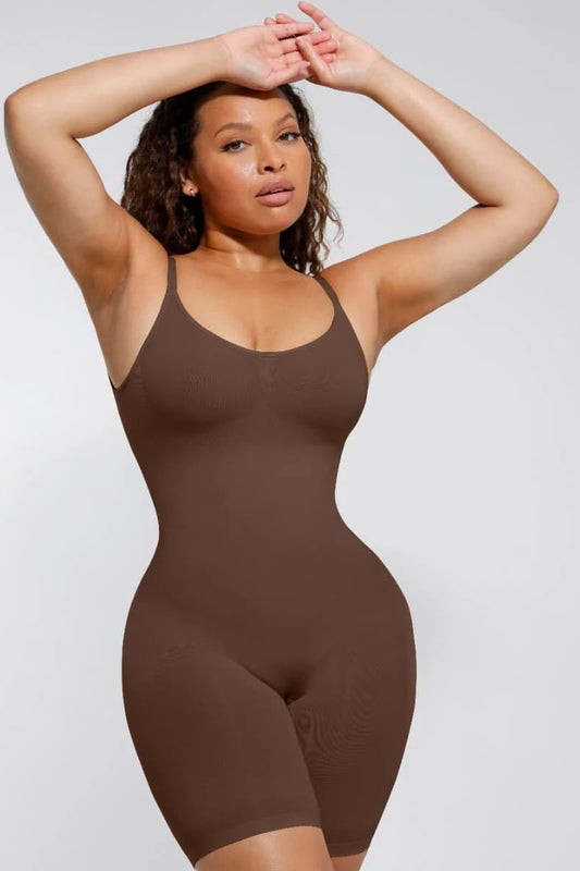 SEAMLESS OPEN BACK | BROWN
