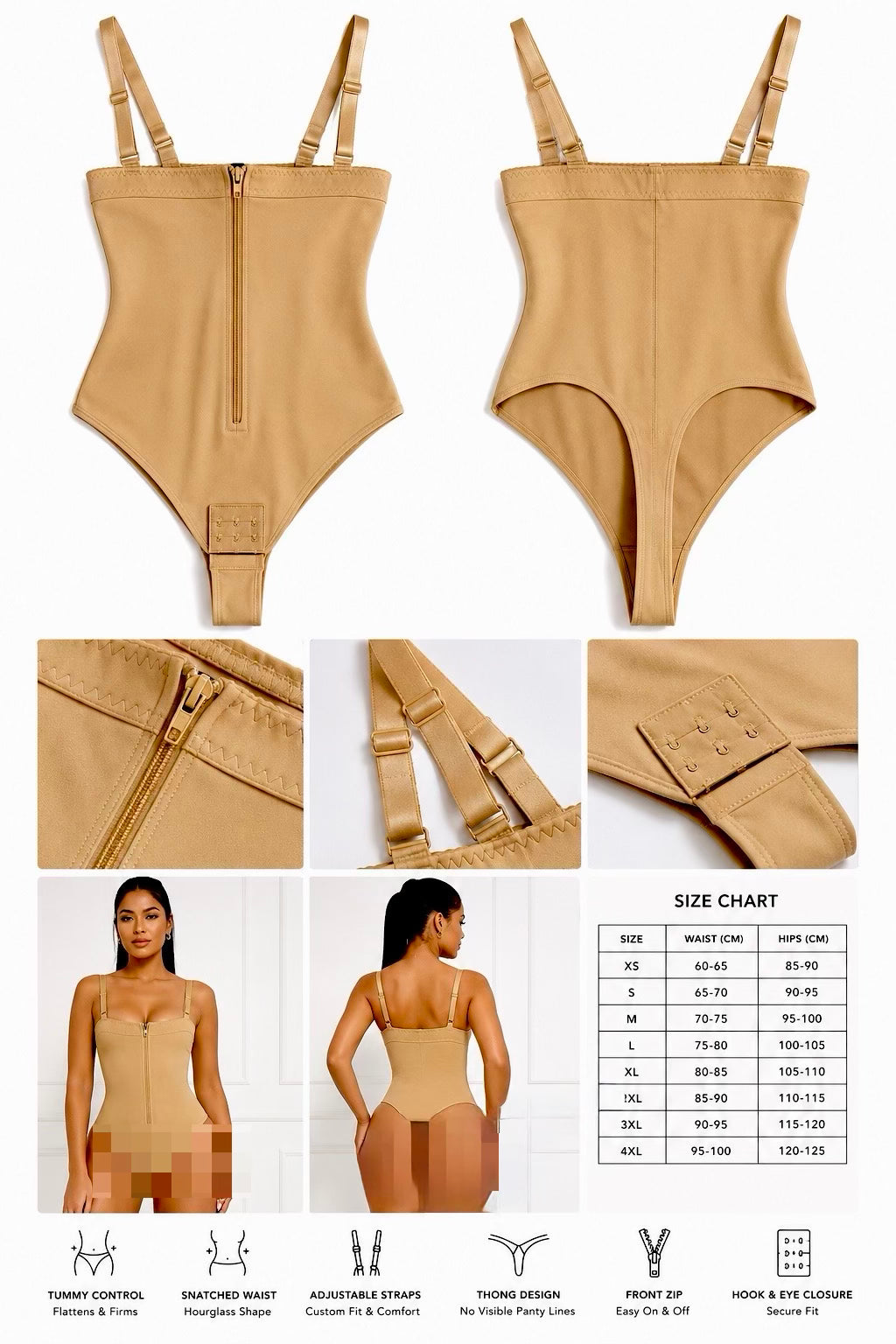 COLOMBIAN THONG BODYSUIT | BLACK
