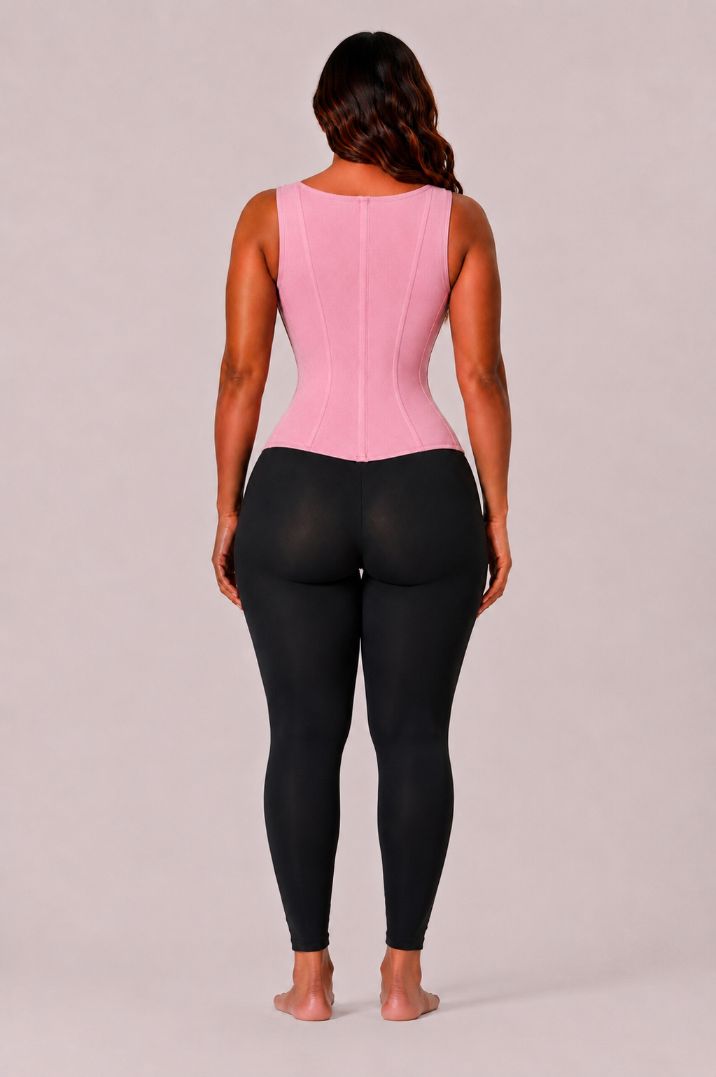 COLOMBIAN FIRM SCULPT DOUBLE COMPRESSION UNDERBUST VEST | PINK