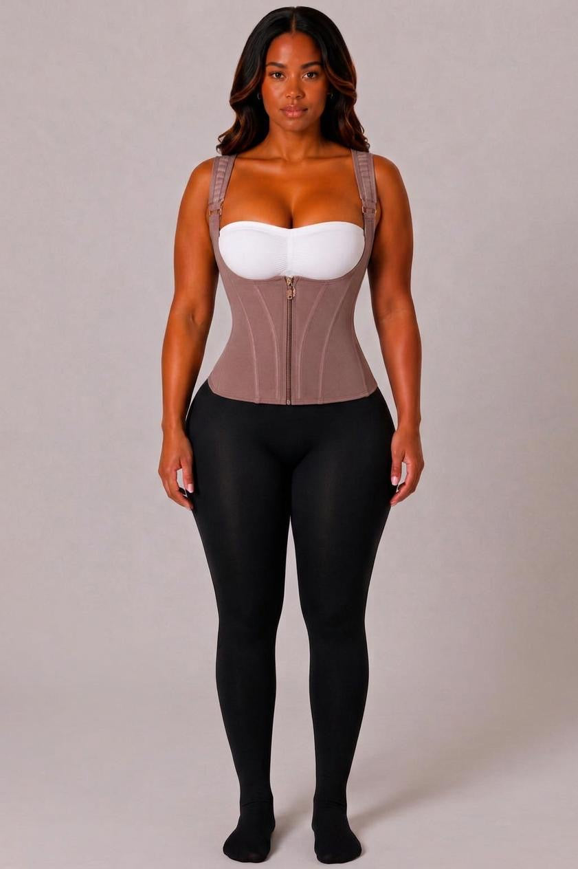COLOMBIAN FIRM SCULPT DOUBLE COMPRESSION UNDERBUST VEST | MAUVE