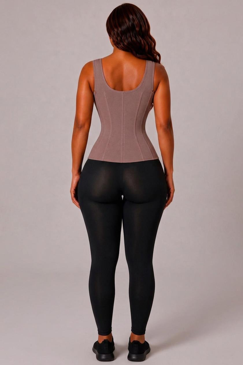 COLOMBIAN FIRM SCULPT DOUBLE COMPRESSION UNDERBUST VEST | MAUVE