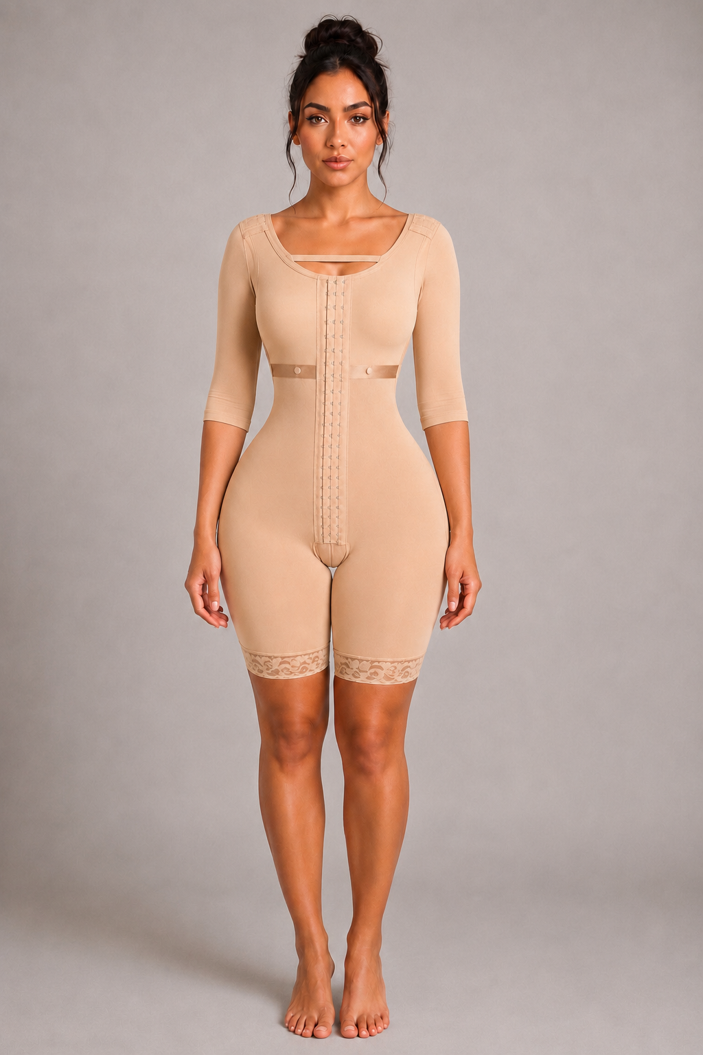 COLOMBIAN FULL FAJA -(MID LENGTH) | BEIGE