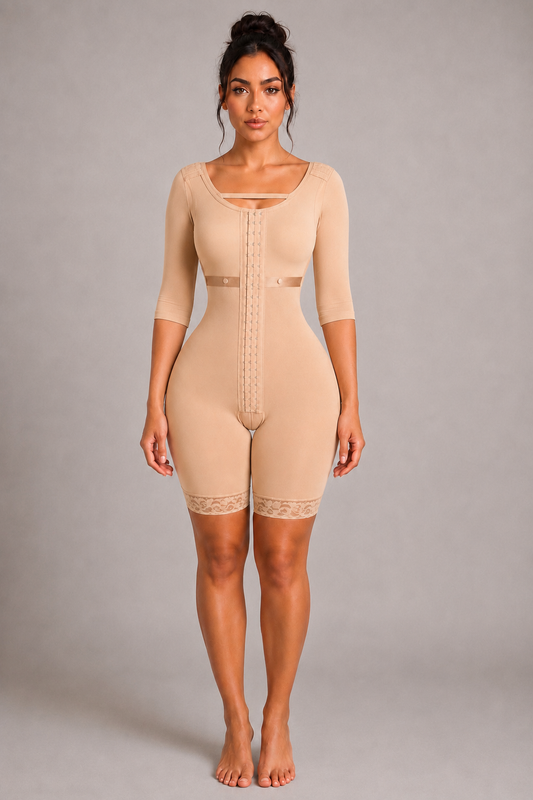 FULL FAJA |MID LENGTH) | BEIGE