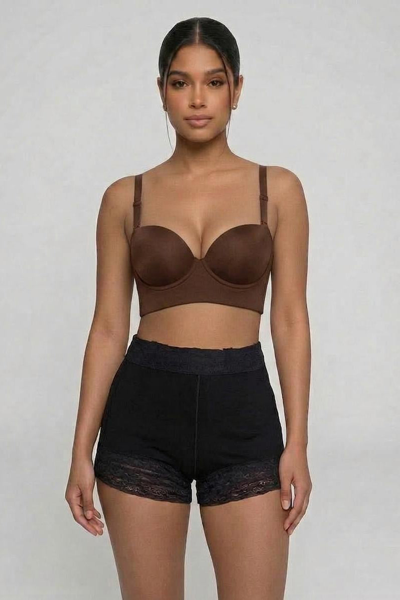 BACK FAT BRA (SHORT) | Brown