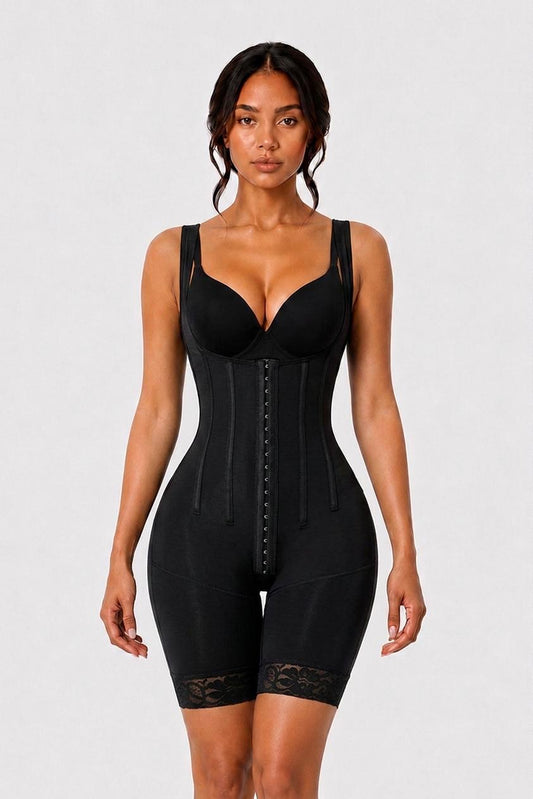 HOURGLASS STEEL BONE FAJA | BLACK