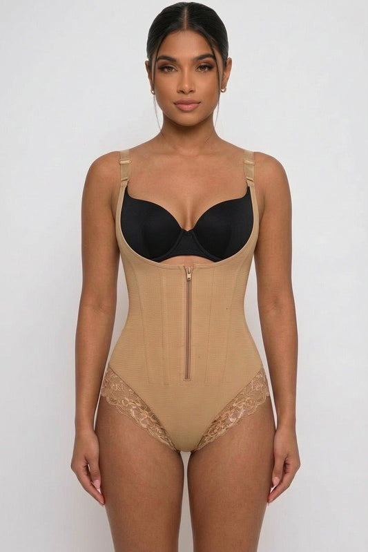 Colombian Hourglass Bodysuit | Beige