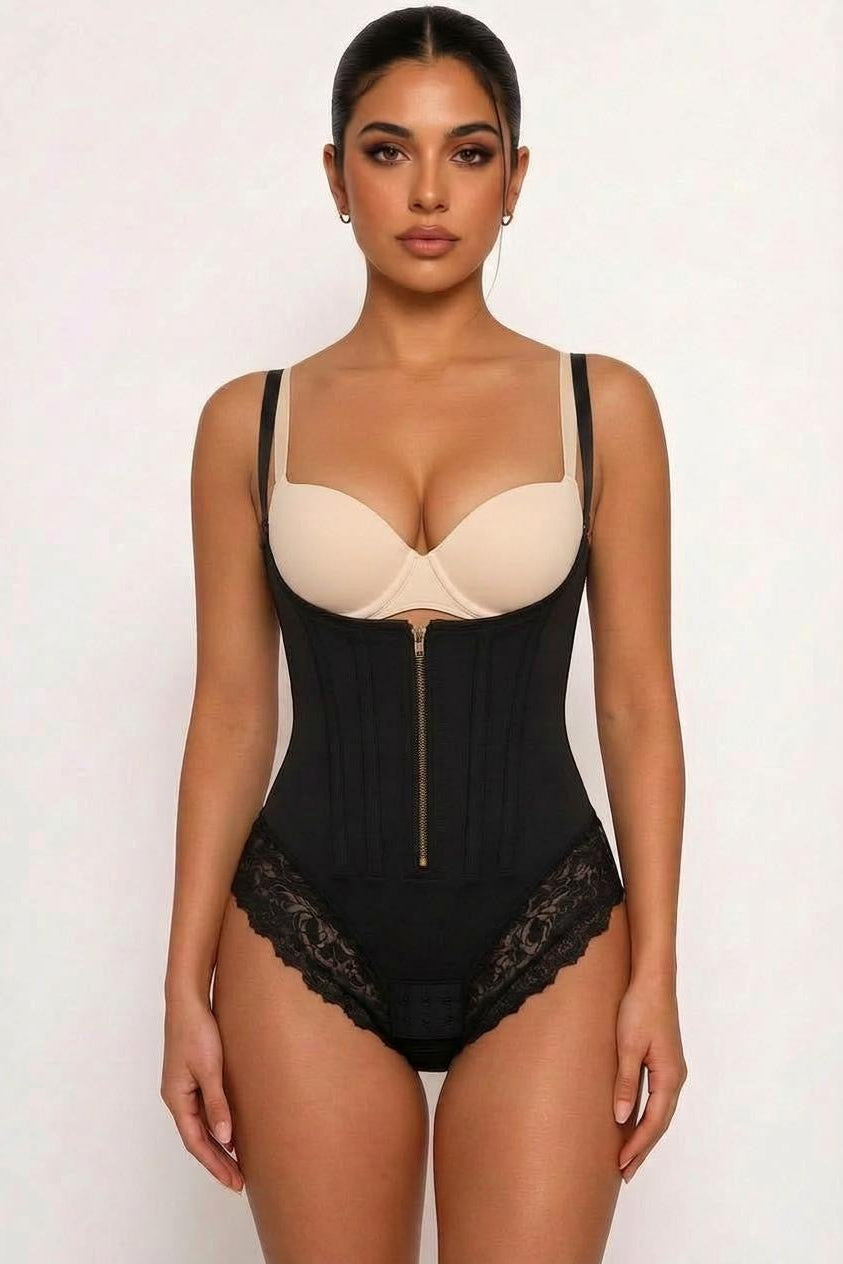 Columbian Hourglass Bodysuit | Black