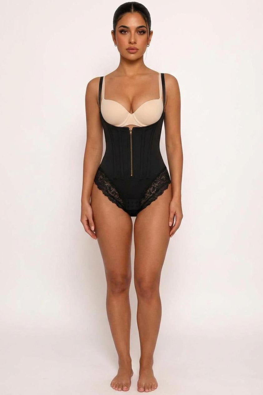 Columbian Hourglass Bodysuit | Black