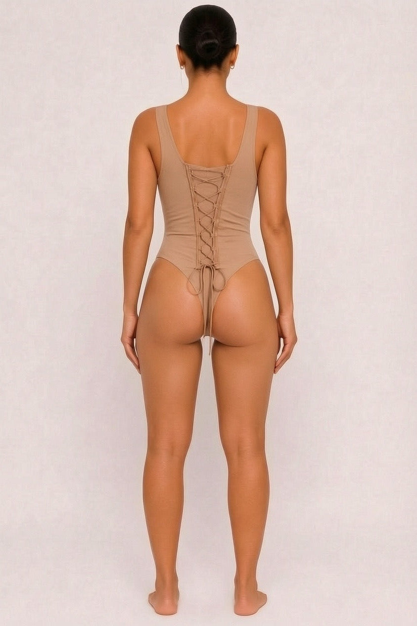 CORSET BODYSUIT | MAUVE