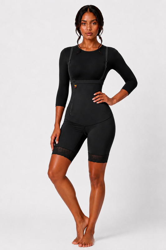 HIGH COMPRESSION STRAPLESS FAJA | Black